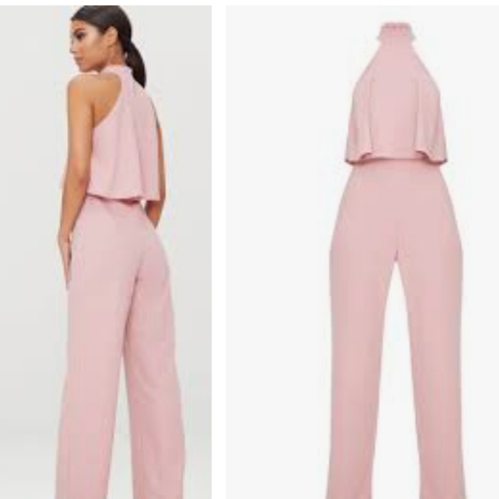 Prettylittlething Pink Jumpsuit Size 8